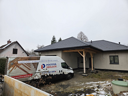 Izolace stropu zděného rodinného domu na Děčínsku